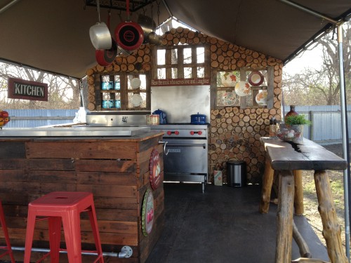 A model community kitchen at the Mobile Loaves and Fishes Community First! Village