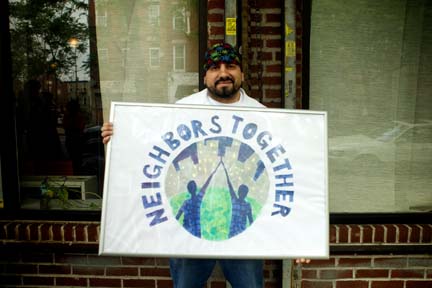 Sandro Ortega, Neighbors Together Café operations coordinator. Photo by Josh Franer.
