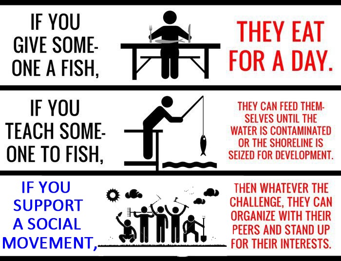 Teach a man to fish social movements
