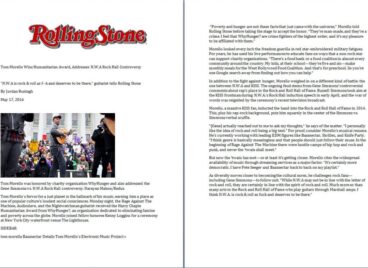 Tom Morello Rolling Stones article May