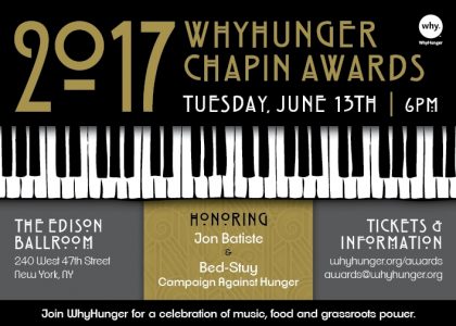 Join Us! WhyHunger Chapin Awards