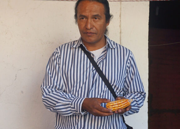 Agronomist and UNSOJO leader Aldo Gonzalez talks about the importance of protecting indigenous corn and indigenous rights