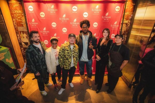 L-R: Jimmy Zankel (The Zankel Music Fund), Jenique Jones (WhyHunger), Cory Ng (Phoenix Palace), SAINt JHN,  Holly MacDonald (WhyHunger), & Chef Zhan Chen (Phoenix Palace)