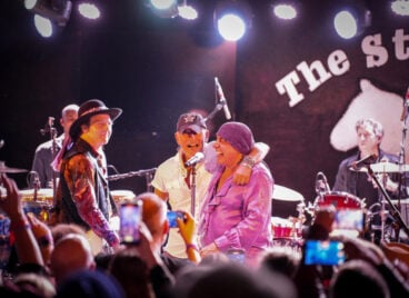Bruce Springsteen and Little Steven at the Hungerthon Concert