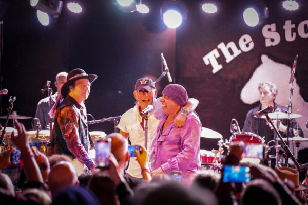 Marc Ribler, Bruce Springsteen & Stevie Van Zandt on stage. Photo Credit: Melissa Lawlor