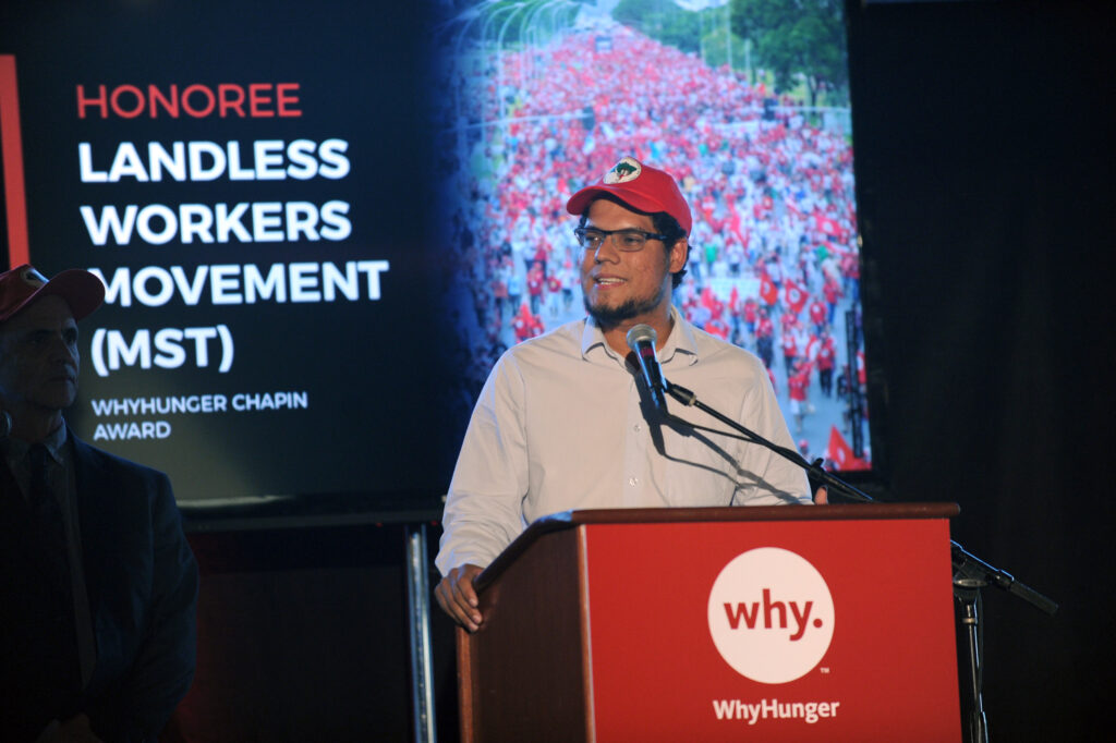 Movement of Landless Workers (MST) in Brazil at the WhyHunger gala
