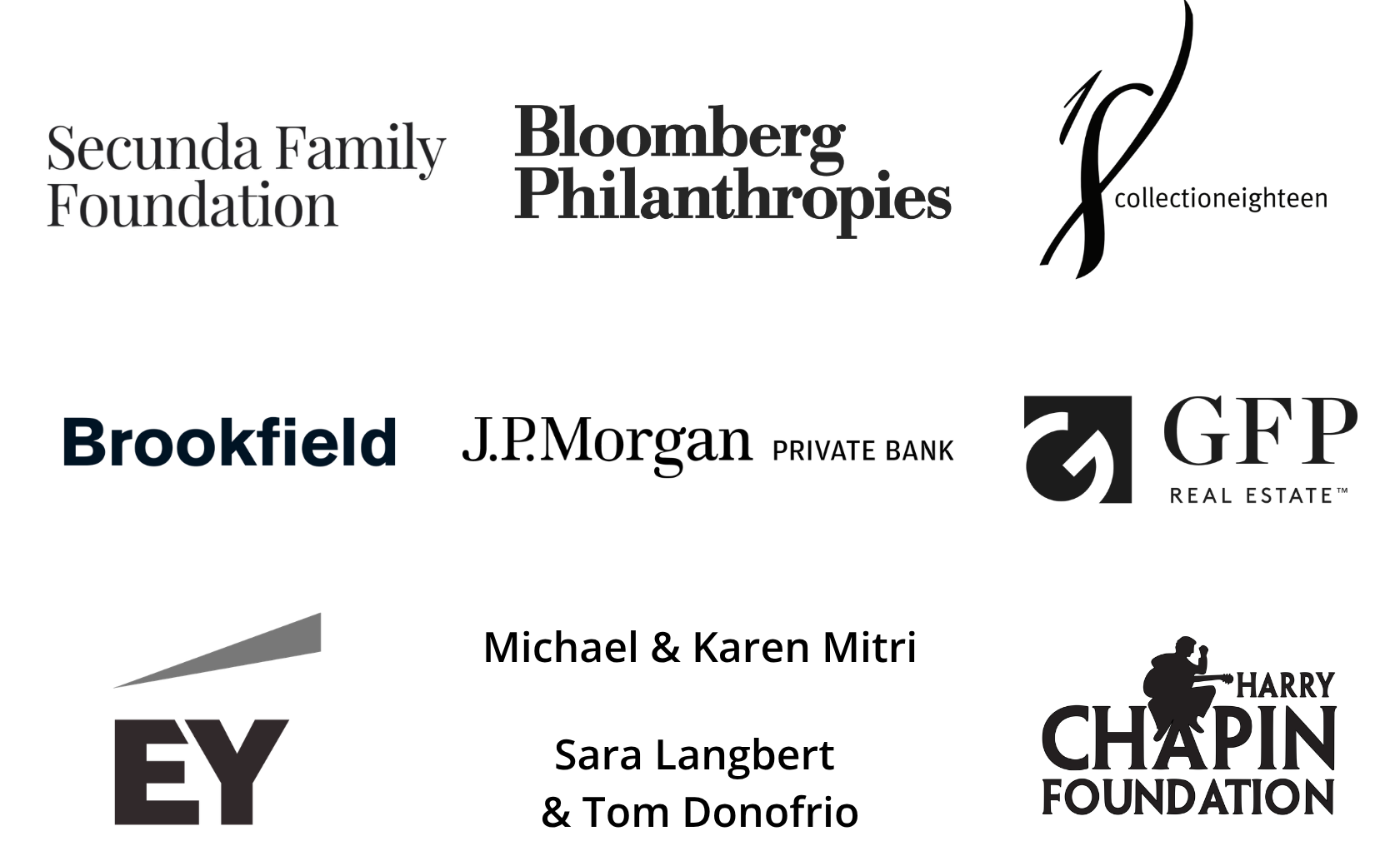 WhyHunger 2026 Chapin Awards Sponsors