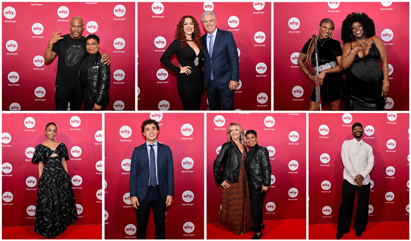 Top: Darryl “DMC” McDaniels & Jenique Jones (Credit: Luisanna Tejada), 
Melissa Errico & Patrick McEnroe, Lachi & Yola (Credit: Diane Bondareff) 
Bottom: Rachel Hilson, David Iacono, Chef Amanda Freitag & Jenique Jones, Shahem McLaurin (Credit: Diane Bondareff)