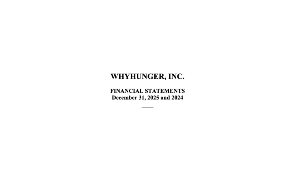WhyHunger Financial Statements 2025