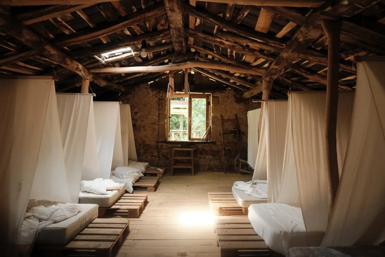 Sleeping quarters at the Shepherd School. Photo Credit: Melanie Marques
