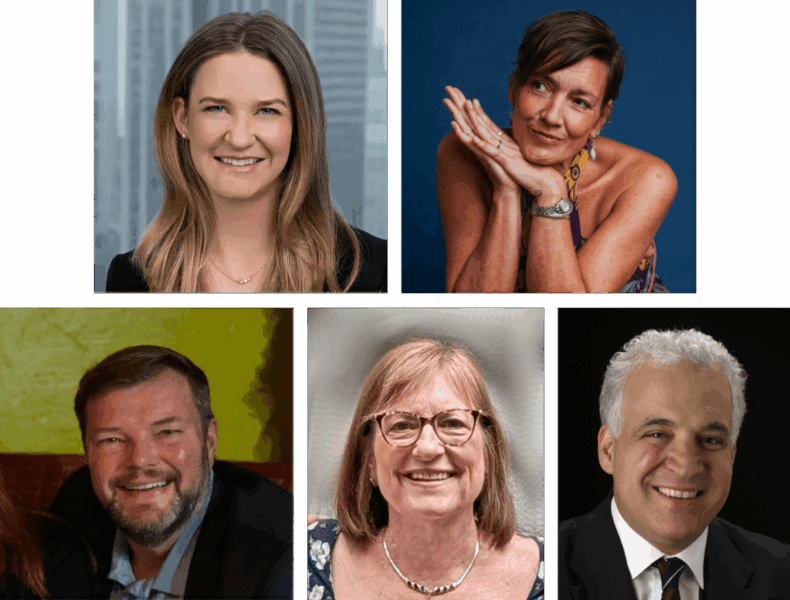 L-R: Claire Marble, Jen Chapin (Credit: Jackie Abbott), John Kirby, Karen Ubelhart, & Michael Mitri