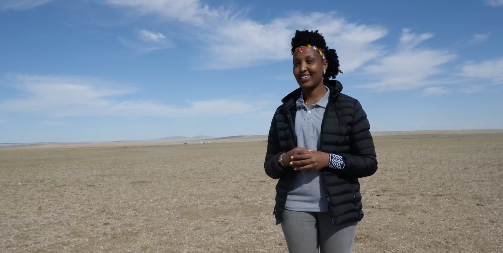 Rhoda Serianda of Pastoralists Resilience Development Initiative (Kenya) In Mongolia. Photo Credit: Melanie Marques